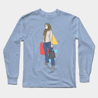 Hijab Girl Sweater Long Sleeve T-Shirt